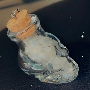 Clear Quartz Skull Kaychain